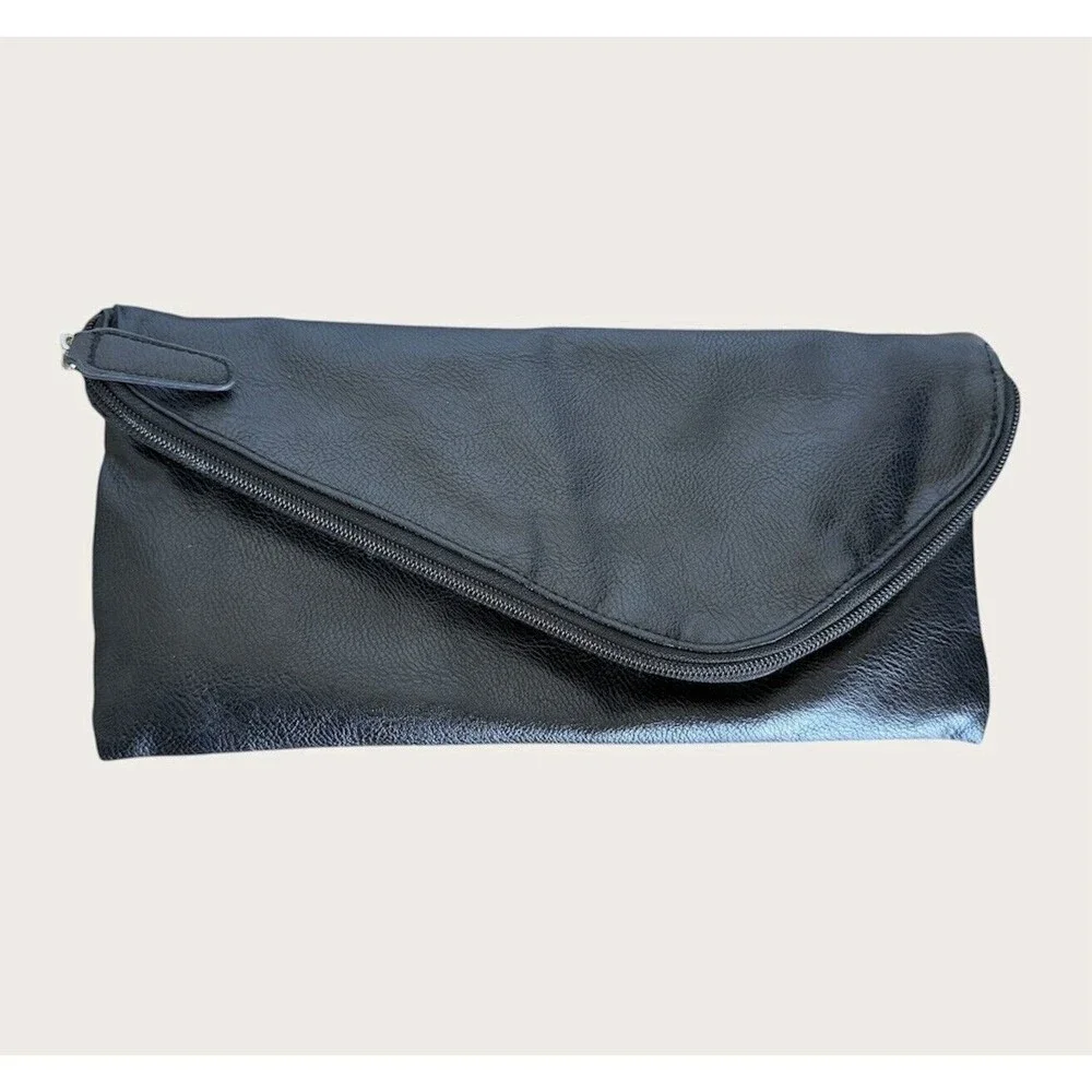 Lulu's Nordstrom Black Bag Clutch Zipper Closure